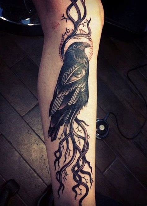 60+ Mysterious Raven Tattoos